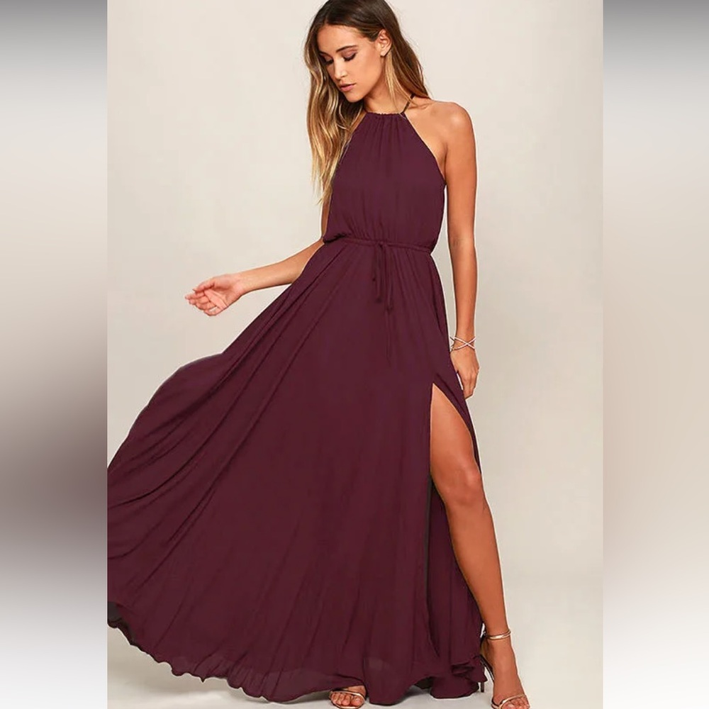 Lulus Essence of Style Plum Purple Maxi Dress